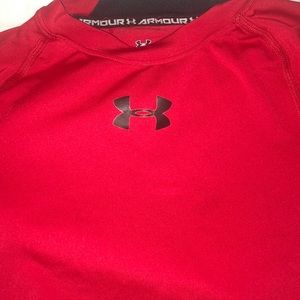 under armour boys fitter red t shirt